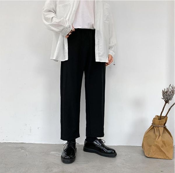 men's pants 3099 men's loose plus cashmere casual hong kong style wild straight trousers tide, Black
men's pants 3099 men's loose plus cashmere casual hong kong style wild straight trousers tide, Black