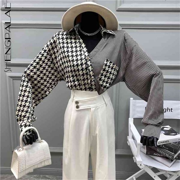 personalized plaid splicing shirt women's laple large size single pocket long sleeve split irregular blouse 210427, White
personalized plaid splicing shirt women's laple large size single pocket long sleeve split irregular blouse 210427, White