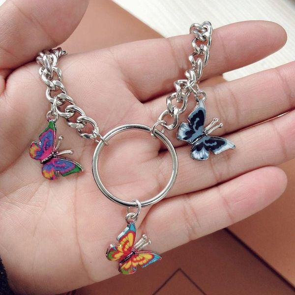 chains colorful butterfly choker necklace circle heavy cuban chunky chain punk gothic necklaces for women girls fashion jewelry, Silver
chains colorful butterfly choker necklace circle heavy cuban chunky chain punk gothic necklaces for women girls fashion jewelry, Silver
