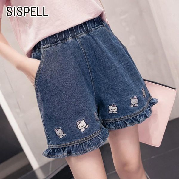 women's shorts sispell 2021 summer casual print denim wide leg for women pockets high waist loose clothing female fashion tide, White;black
women's shorts sispell 2021 summer casual print denim wide leg for women pockets high waist loose clothing female fashion tide, White;black