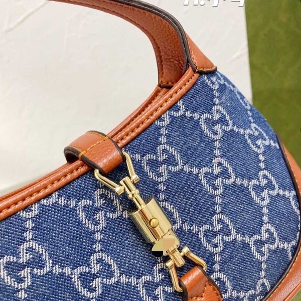 handbag 2021 new underarm hand denim canvas hand bag mini crescent handbag zly