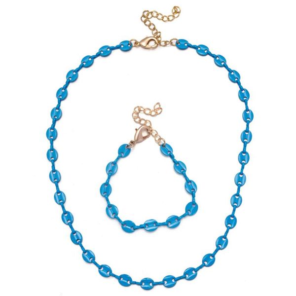earrings & necklace miyouke korean spray paint bracelet set multicolor pure color simple jewelry 2021 selling, Silver
earrings & necklace miyouke korean spray paint bracelet set multicolor pure color simple jewelry 2021 selling, Silver