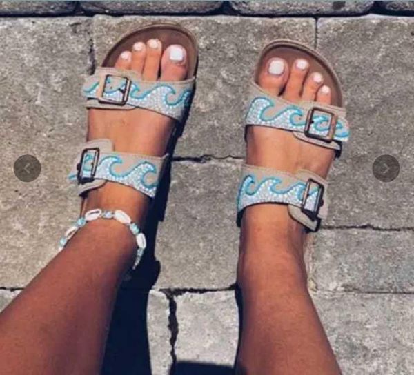 slippers 2021 women's hand-painted wave cork sole fashion casual women shoes 1kb149, Black
slippers 2021 women's hand-painted wave cork sole fashion casual women shoes 1kb149, Black