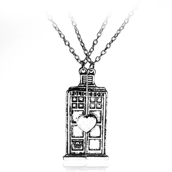 pendant necklaces hanchang fashion tv jewelry dr who tardis phone booth double heart couples necklace gift for lovers women men, Silver
pendant necklaces hanchang fashion tv jewelry dr who tardis phone booth double heart couples necklace gift for lovers women men, Silver