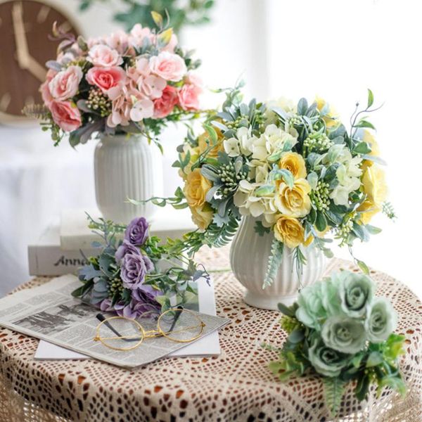 decorative flowers & wreaths 1 bouquet artificial lifelike rose silk fake flores wedding flower diy home garden party decoration
decorative flowers & wreaths 1 bouquet artificial lifelike rose silk fake flores wedding flower diy home garden party decoration