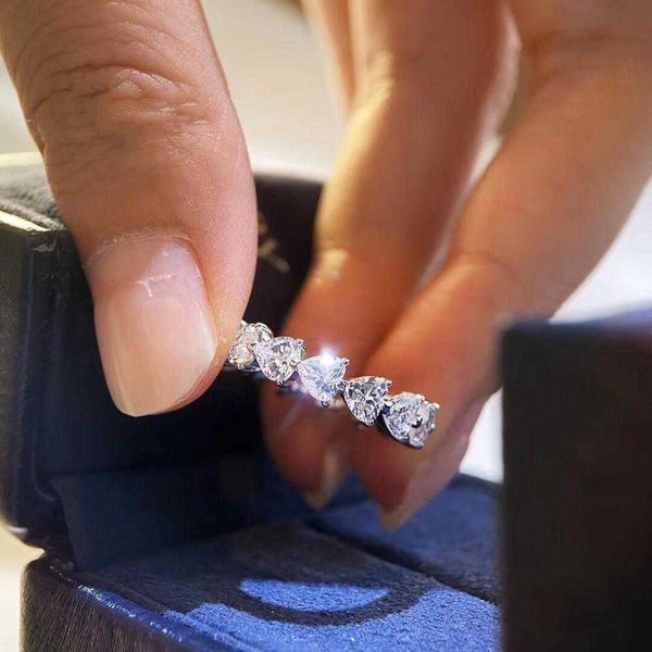 eternity heart cut 4mm lab diamond promise ring 925 sterling silver engagement wedding band rings for women bridal jewelry gift, Golden;silver
eternity heart cut 4mm lab diamond promise ring 925 sterling silver engagement wedding band rings for women bridal jewelry gift, Golden;silver