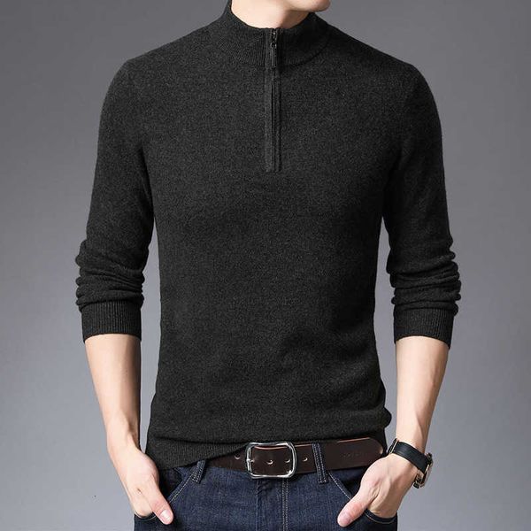 men's sweaters casual turtleneck 100% wool pullover men autumn winter fashion slim fit knitted sweater half zip mens xf1o, White;black
men's sweaters casual turtleneck 100% wool pullover men autumn winter fashion slim fit knitted sweater half zip mens xf1o, White;black