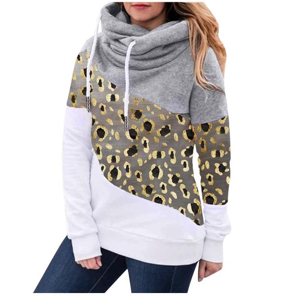 women's hoodies & sweatshirts winter leopard print women casual drawstring long sleeve fashion turtleneck patchwork female pullovers#g3, Black
women's hoodies & sweatshirts winter leopard print women casual drawstring long sleeve fashion turtleneck patchwork female pullovers#g3, Black