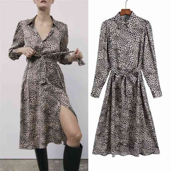 women summer za leopard vintage dress long sleeve sashes bow tie satin female elegant fashion street shirts dresses vestidos 210513, Black;gray
women summer za leopard vintage dress long sleeve sashes bow tie satin female elegant fashion street shirts dresses vestidos 210513, Black;gray