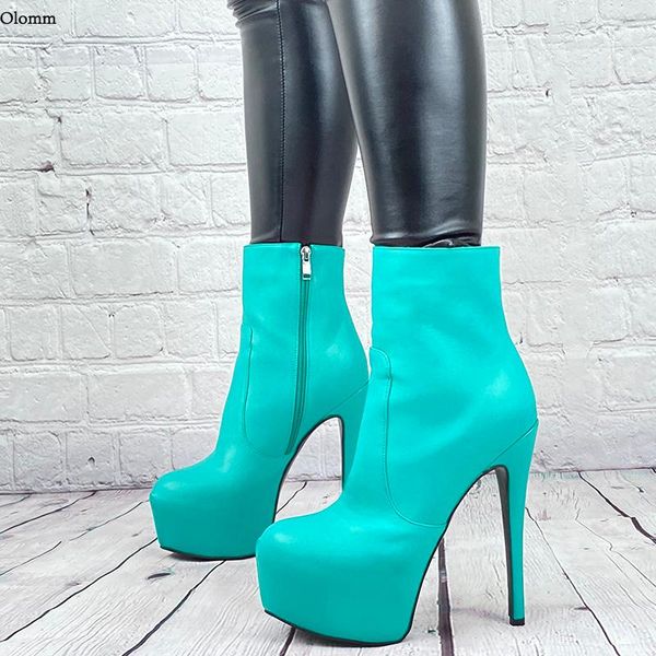 boots olomm handmade women 5 cm platform ankle thin high heels round toe pretty 12 colors dress shoes us size 5-20, Black
boots olomm handmade women 5 cm platform ankle thin high heels round toe pretty 12 colors dress shoes us size 5-20, Black