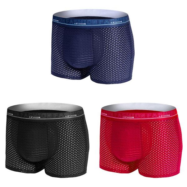 mesh man underwear boxer ice silk men's panties brand boxershorts men underpants male 3pcs, Black;white
mesh man underwear boxer ice silk men's panties brand boxershorts men underpants male 3pcs, Black;white