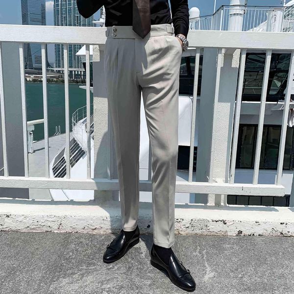 korean men's suit pants fall winter slim-fit feet pants fashion casual double-breasted business dress pants british trousers 210527, White;black
korean men's suit pants fall winter slim-fit feet pants fashion casual double-breasted business dress pants british trousers 210527, White;black