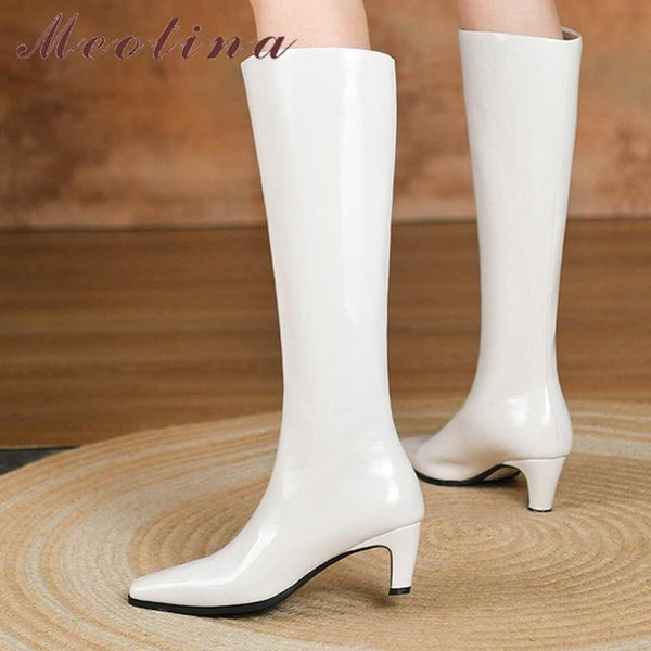 boots meotina women shoes concise knee high thin heel long pointed toe zipper ladies footwear 2021 autumn white 34-40, Black
boots meotina women shoes concise knee high thin heel long pointed toe zipper ladies footwear 2021 autumn white 34-40, Black