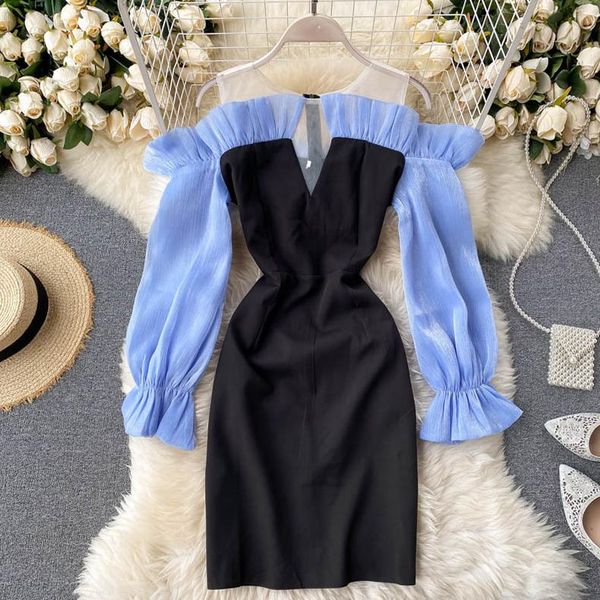 casual dresses women yarn patchwork ol y2k summer office lady party dress fashion flare long sleeve split vestidos wear d340, Black;gray
casual dresses women yarn patchwork ol y2k summer office lady party dress fashion flare long sleeve split vestidos wear d340, Black;gray