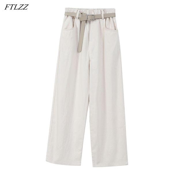 summer women solid color wide leg pants floor-length casual loose high waistband straight denim female with belt 210430, Black;white
summer women solid color wide leg pants floor-length casual loose high waistband straight denim female with belt 210430, Black;white