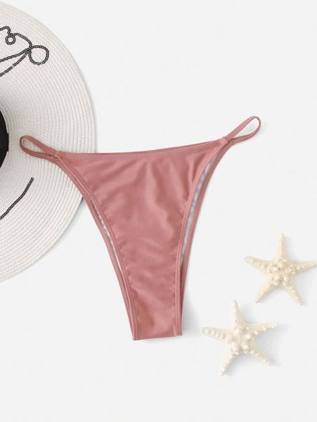 plus plain bikini bottom a9r6#, Black