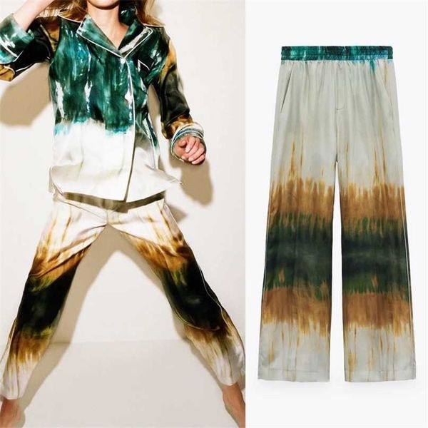 traf za women pants tie dye high waist woman trousers fashion elastic casual loose streetwear summer 211115, Black;white
traf za women pants tie dye high waist woman trousers fashion elastic casual loose streetwear summer 211115, Black;white