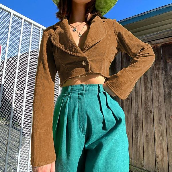 women's jackets womens casual long sleeve button cardigan fashion solid color corduroy lapel short style jacket street brown s m, Black;brown
women's jackets womens casual long sleeve button cardigan fashion solid color corduroy lapel short style jacket street brown s m, Black;brown