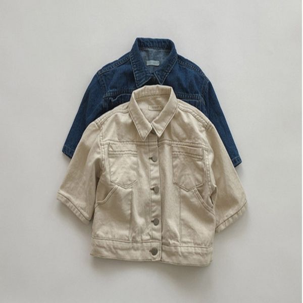 jackets wholesale spring baby boys girls denim long sleeve soild color coats casual style children clothes e011 t5gv, Blue;gray
jackets wholesale spring baby boys girls denim long sleeve soild color coats casual style children clothes e011 t5gv, Blue;gray