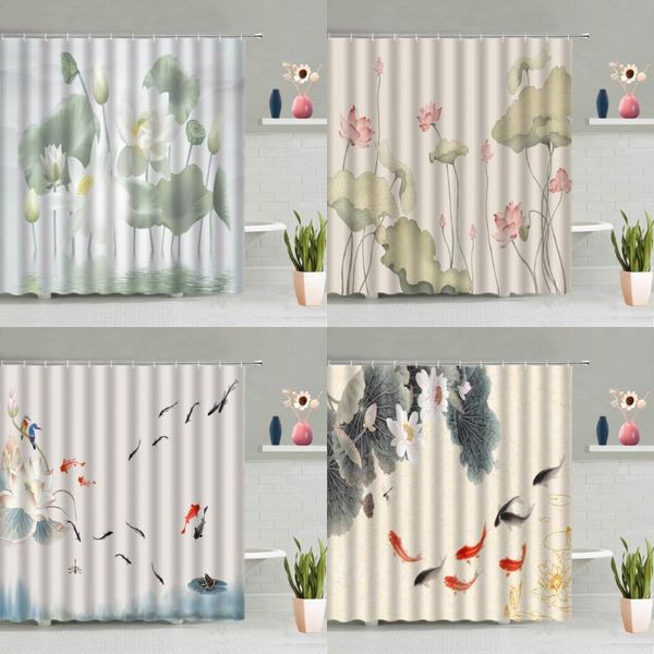 shower curtains chinese style flower bird curtain set watercolor ink floral lotus goldfish zen bathtub decor screen washable with hooks
shower curtains chinese style flower bird curtain set watercolor ink floral lotus goldfish zen bathtub decor screen washable with hooks