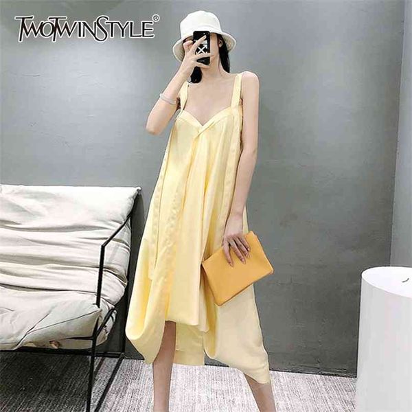 yellow sweet sling dress for women v neck sleeveless casual loose irregular hem midi dresses female summer 210520, Black;gray
yellow sweet sling dress for women v neck sleeveless casual loose irregular hem midi dresses female summer 210520, Black;gray