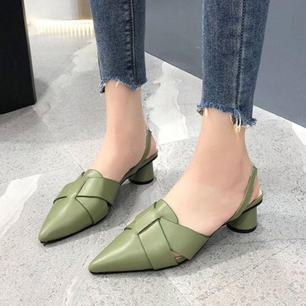 dress shoes women's 2021 spring summer baotou middle heel pointed toe thick fashion sandals single shoe, Black
dress shoes women's 2021 spring summer baotou middle heel pointed toe thick fashion sandals single shoe, Black