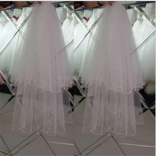 bridal veils white ivory two-layer wedding veil beaded with comb, Black
bridal veils white ivory two-layer wedding veil beaded with comb, Black