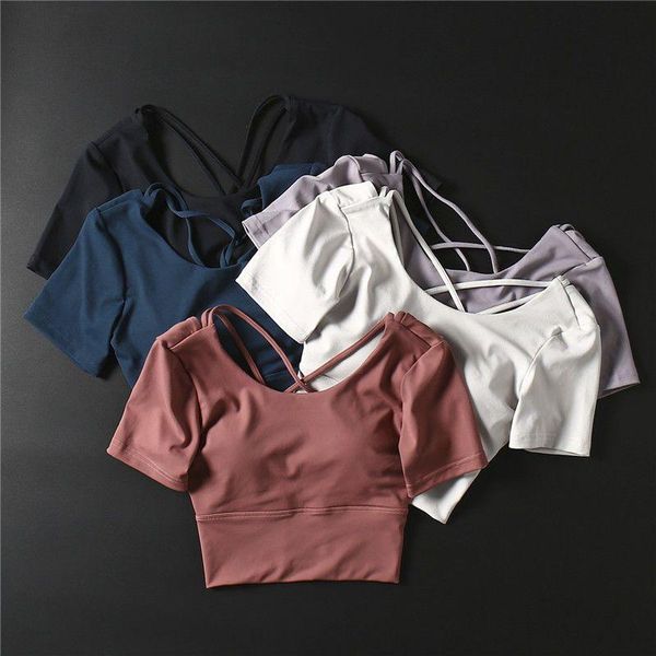 yoga outfit short-sleeved suit women with chest pad sports t-shirt tight-fitting running beauty back workout clothes
yoga outfit short-sleeved suit women with chest pad sports t-shirt tight-fitting running beauty back workout clothes