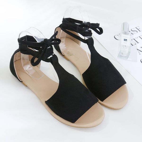 sandals women open toe bandage roman summer cross ankle strap beach flat shoes plus size, Black
sandals women open toe bandage roman summer cross ankle strap beach flat shoes plus size, Black
