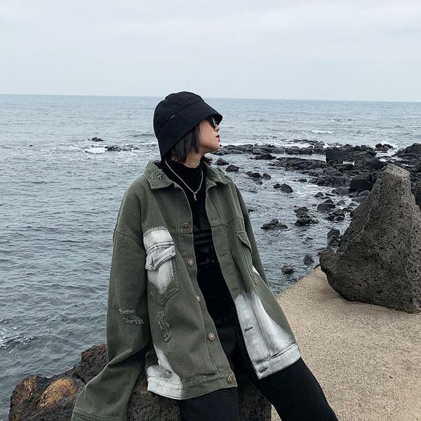 women's jackets 2021 spring women plus size vintage graffiti print hole denim jacket streetwear ropa de mujer oversized female casual o, Black;brown
women's jackets 2021 spring women plus size vintage graffiti print hole denim jacket streetwear ropa de mujer oversized female casual o, Black;brown