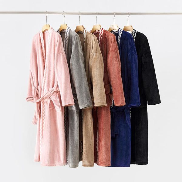 women's sleepwear fdfklak warm flannel robe kimono women autumn winter thicken lengthen bathrobe female bride fashion nightie clothes, Black;red
women's sleepwear fdfklak warm flannel robe kimono women autumn winter thicken lengthen bathrobe female bride fashion nightie clothes, Black;red