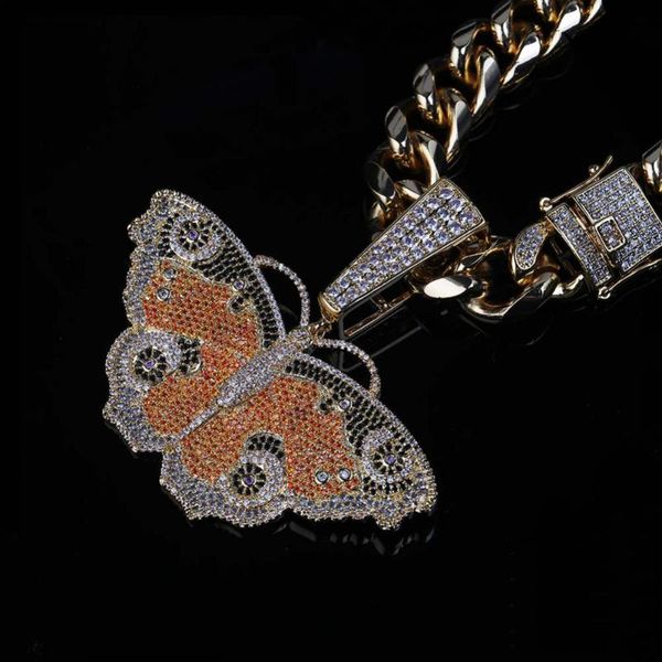 pendant necklaces hip hop jewelry rock bling gold butterfly necklace micro pave zircon iced out animal man women gift for party, Silver
pendant necklaces hip hop jewelry rock bling gold butterfly necklace micro pave zircon iced out animal man women gift for party, Silver