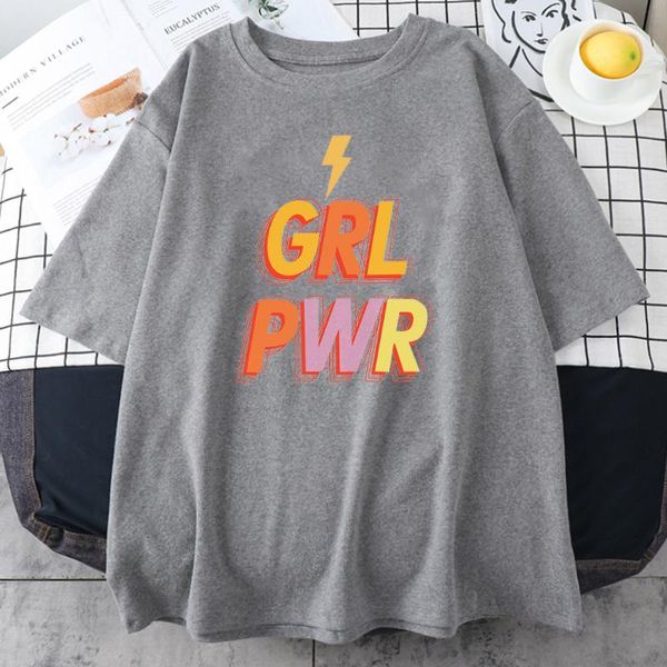 women's t-shirt girl is the pwr printing tshirt female simplicity comfortable t shirt cool fit t-shirts creativity breathable womans, White
women's t-shirt girl is the pwr printing tshirt female simplicity comfortable t shirt cool fit t-shirts creativity breathable womans, White