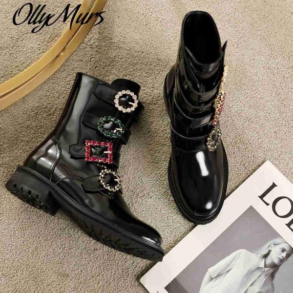 boots 2021 women's motorcycle buckle black patent leather rhinestone decor designer square heels women shoes
boots 2021 women's motorcycle buckle black patent leather rhinestone decor designer square heels women shoes