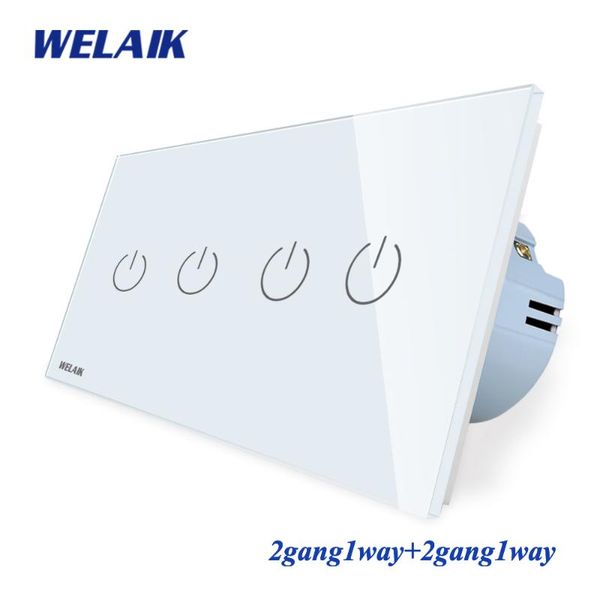 smart home control welaik 2frame-crystal glass-panel wall-switch eu touch-switch light-switch-2gang1way+2gang1way ac250v a292121cw/b
smart home control welaik 2frame-crystal glass-panel wall-switch eu touch-switch light-switch-2gang1way+2gang1way ac250v a292121cw/b