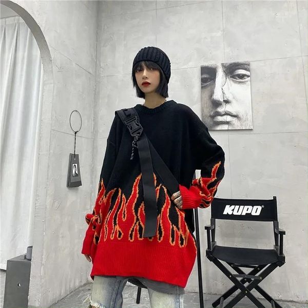 winter korean hip hop style women sweaters womens pullover harajuku basket red pink flame round neck loose plus size sweater, White;black
winter korean hip hop style women sweaters womens pullover harajuku basket red pink flame round neck loose plus size sweater, White;black