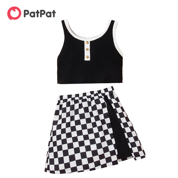 patpat 2021 arrival summer baby / toddler girl chic camisole and plaid skirt set clothing sets, White
patpat 2021 arrival summer baby / toddler girl chic camisole and plaid skirt set clothing sets, White