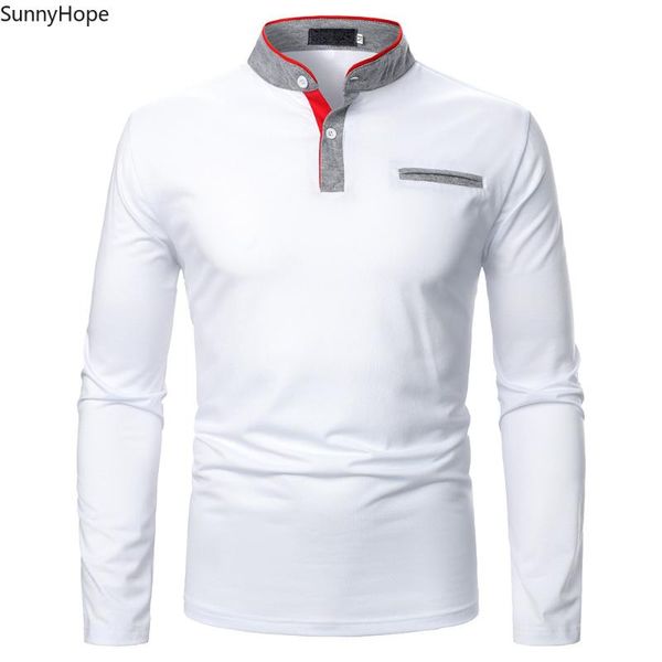 men's polos 2021 men long short sleeve shirt pure color clothing autumn streetwear casual fashion, White;black
men's polos 2021 men long short sleeve shirt pure color clothing autumn streetwear casual fashion, White;black