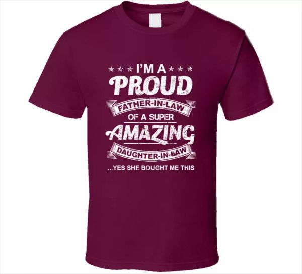 i'm a proud father in law tees amazing freaking awesome daughter men's t shirt, White;black
i'm a proud father in law tees amazing freaking awesome daughter men's t shirt, White;black