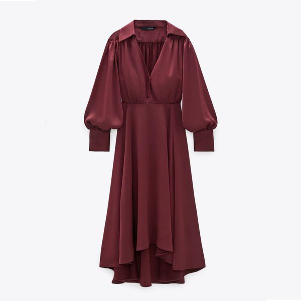 autumn style women fashion retro elegant loose female v-neck waist mid-length irregular hem dress 210520, Black;gray
autumn style women fashion retro elegant loose female v-neck waist mid-length irregular hem dress 210520, Black;gray