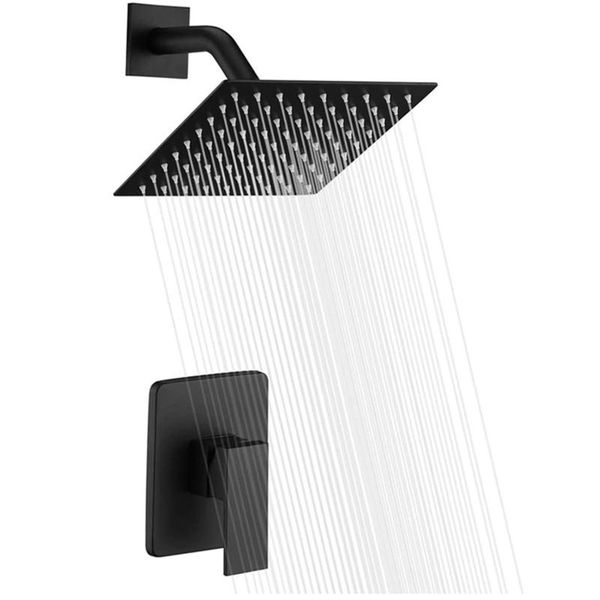 bathroom matte black shower faucet set system faucets sets with 8 inches square rain head trim kit
bathroom matte black shower faucet set system faucets sets with 8 inches square rain head trim kit