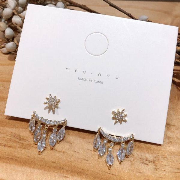 stud fashion jewelry rear hanging water drop zircon cz earrings female s925 silver needle light luxury mango temperament, Golden;silver
stud fashion jewelry rear hanging water drop zircon cz earrings female s925 silver needle light luxury mango temperament, Golden;silver