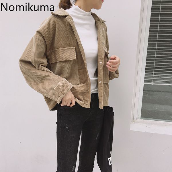 nomikuma casual fashion vintage jackets women solid color single breasted long sleeve coats korean harajuku corduroy 3d363 210514, Black;brown
nomikuma casual fashion vintage jackets women solid color single breasted long sleeve coats korean harajuku corduroy 3d363 210514, Black;brown