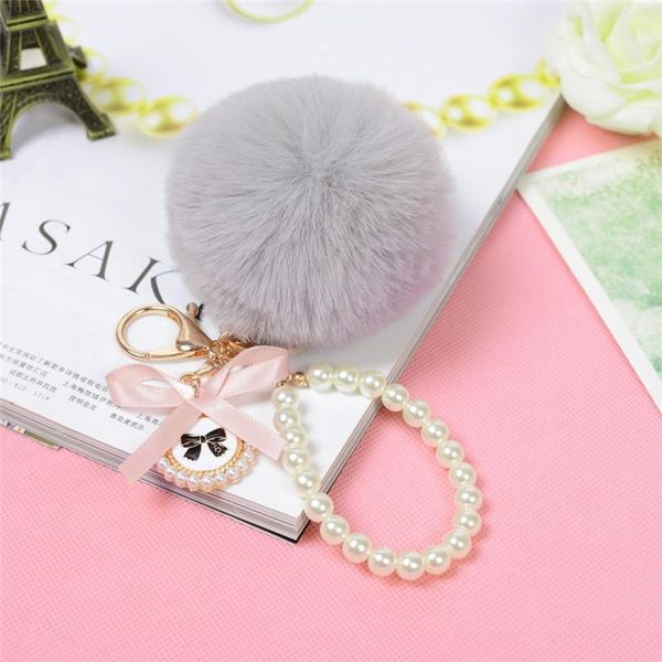 keychains creative pearl chain jewelry imitation rex fur ball keychain car pendant ladies phone bag gift, Silver
keychains creative pearl chain jewelry imitation rex fur ball keychain car pendant ladies phone bag gift, Silver