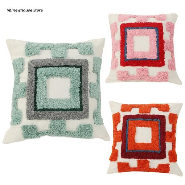pillow case f62a tribal boho tufted throw embroidered square pattern cushion cover 
pillow case f62a tribal boho tufted throw embroidered square pattern cushion cover