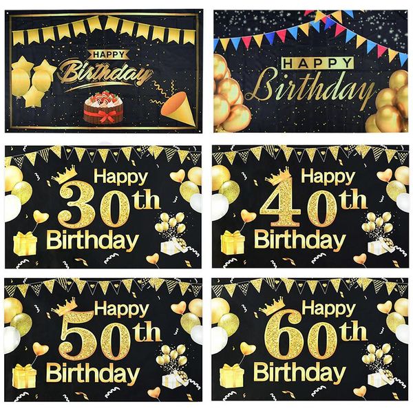 party decoration happy birthday backdrop banner gold balloons sign for baby shower 30/40/50/60th po background
party decoration happy birthday backdrop banner gold balloons sign for baby shower 30/40/50/60th po background