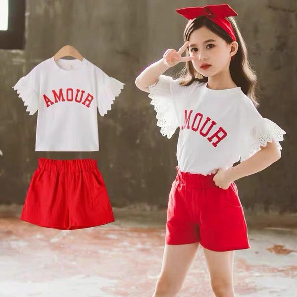 summer 2021 fashion kids baby girls clothes sets short t shirt + pants outfit children girl clothing suit 4 6 7 8 9 10 12 years, White
summer 2021 fashion kids baby girls clothes sets short t shirt + pants outfit children girl clothing suit 4 6 7 8 9 10 12 years, White