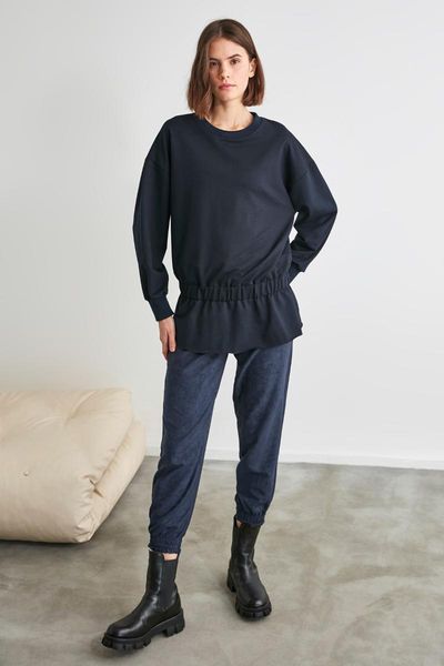 women's hoodies & sweatshirts trendyol shirred knitted sweatshirt twoaw21sw1183, Black
women's hoodies & sweatshirts trendyol shirred knitted sweatshirt twoaw21sw1183, Black