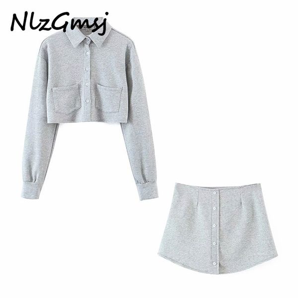 nlzgmsj winter gray tracksuit two piece set turn down collar pockets coats and high waist skirts shorts outfit 210628, White
nlzgmsj winter gray tracksuit two piece set turn down collar pockets coats and high waist skirts shorts outfit 210628, White