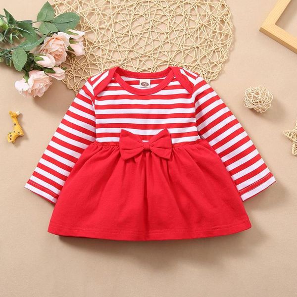 girl's dresses 0-3t baby girl dress toddler bow weeding party long sleeve infant xmas red stripe clothes set christmas clothing, Red;yellow
girl's dresses 0-3t baby girl dress toddler bow weeding party long sleeve infant xmas red stripe clothes set christmas clothing, Red;yellow